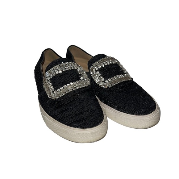 Karl Lagerfeld Paris Ermine2 Black Textile Woman Shoes Size 7 - Picture 2 of 9